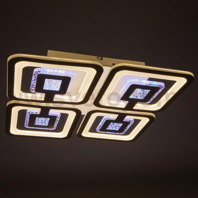 Люстра с ПДУ 69667/5WT LED 275Вт диммер RGB 3000-6000K белый 48х48х10 см