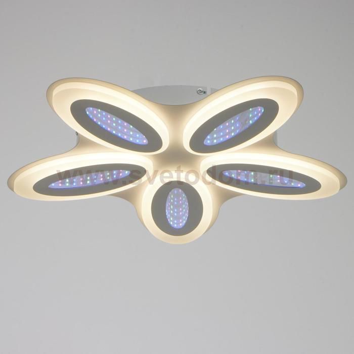 Люстра с ПДУ 69668/5WT LED 85Вт диммер 3000-6000K белый 49х49 см