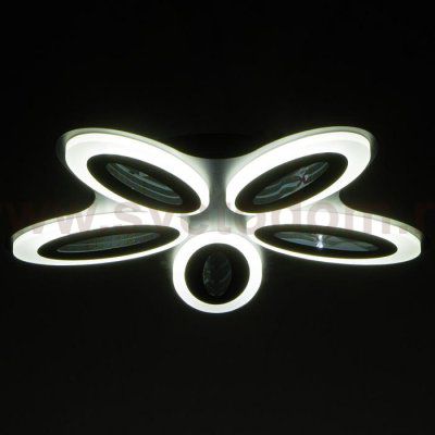 Люстра с ПДУ 69668/5BK LED 85Вт диммер 3000-6000K черный 49х49 см