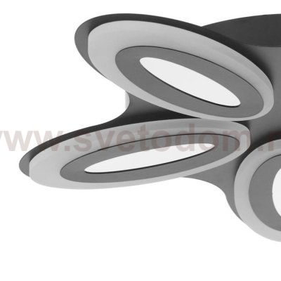 Люстра с ПДУ 69668/5BK LED 85Вт диммер 3000-6000K черный 49х49 см