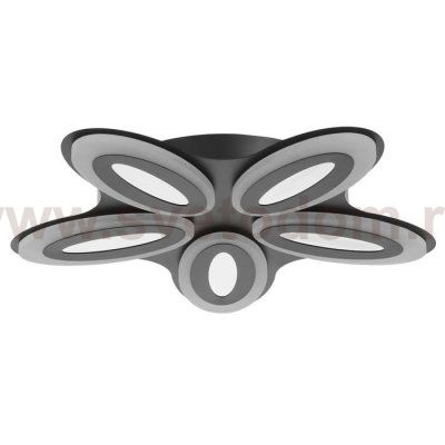 Люстра с ПДУ 69668/5BK LED 85Вт диммер 3000-6000K черный 49х49 см