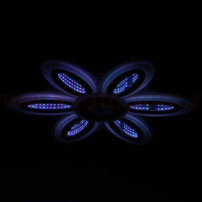 Люстра с ПДУ 69670/6+1WT LED 124Вт диммер 3000-6000K белый 52х52 см