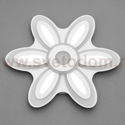 Люстра с ПДУ 69670/6+1WT LED 124Вт диммер 3000-6000K белый 52х52 см