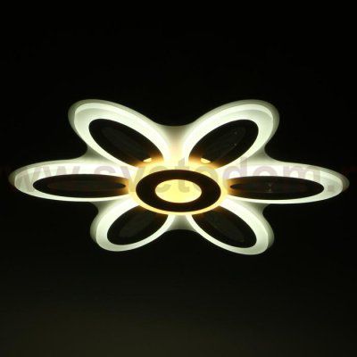 Люстра с ПДУ 69670/6+1WT LED 124Вт диммер 3000-6000K белый 52х52 см