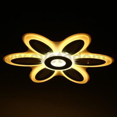 Люстра с ПДУ 69670/6+1WT LED 124Вт диммер 3000-6000K белый 52х52 см