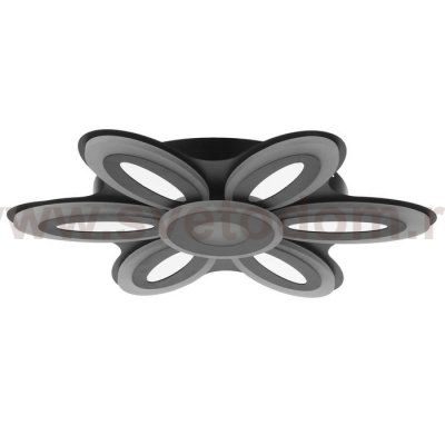 Люстра с ПДУ 69670/6+1BK LED 124Вт диммер 3000-6000K черный 52х52 см