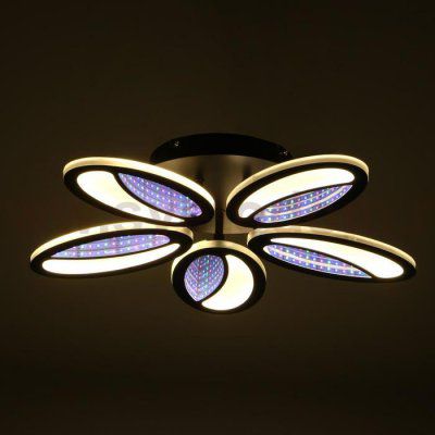 Люстра с ПДУ 69671/5BK LED 100Вт диммер 3000-6000K черный 49х49 см