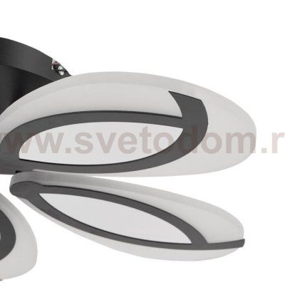 Люстра с ПДУ 69664/5BK LED 115Вт диммер 3000-6000K черный 55х55 см