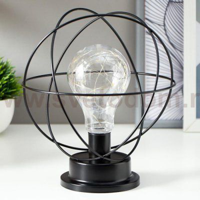 Ночник 16127/1 LED от батареек 3хАА черный 20х20х23 см