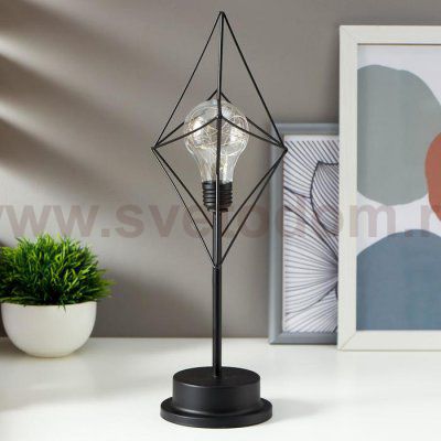 Ночник 16128/1 LED от батареек 3хАА черный 11х22х36,5 см