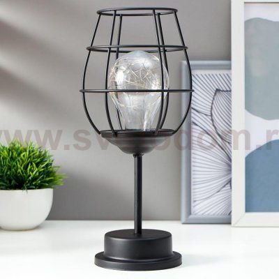 Ночник 16130/1 LED от батареек 3хАА черный 12х12х27,5 см