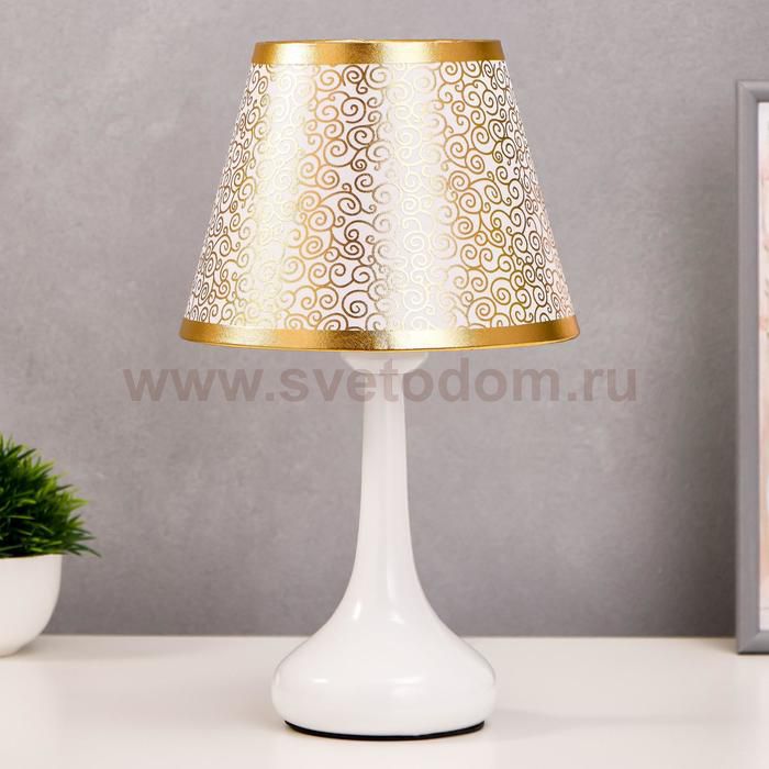 Лампа настольная 16153/1 E27 40Вт белый 19,5х19,5х34 см