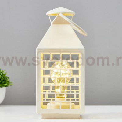 Ночник 16168/1WT LED от батареек 3хААА белый 11х11х25 см