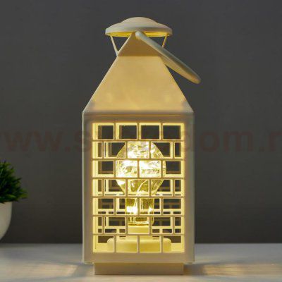 Ночник 16168/1WT LED от батареек 3хААА белый 11х11х25 см