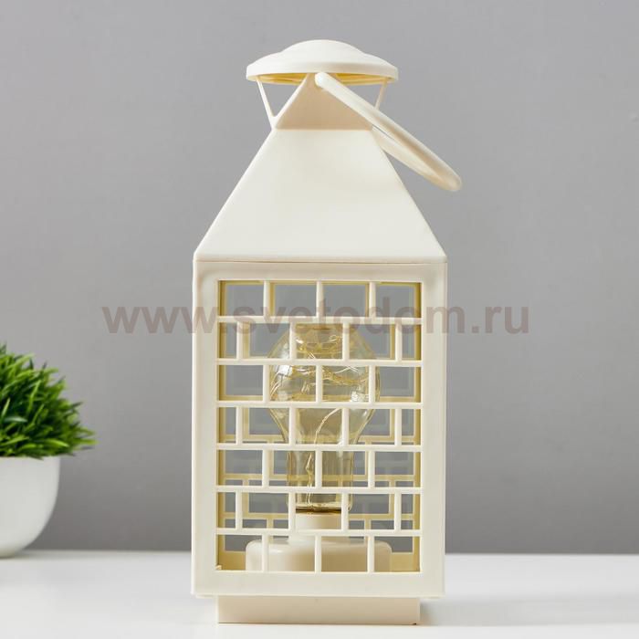 Ночник 16168/1WT LED от батареек 3хААА белый 11х11х25 см