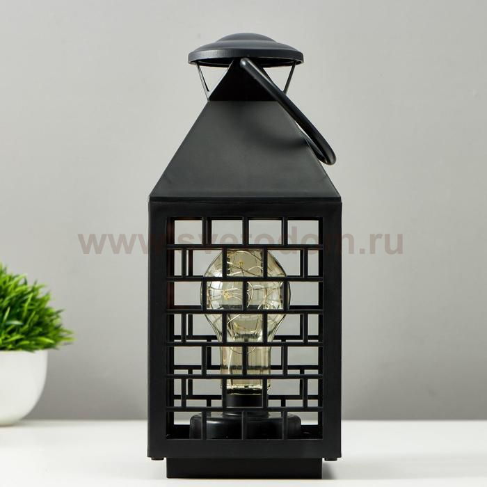 Ночник 16168/1BK LED от батареек 3хААА черный 11х11х25 см