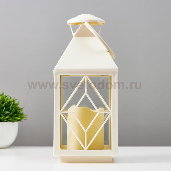 Ночник 16170/1WT LED от батареек 3хААА белый 11х11х25 см