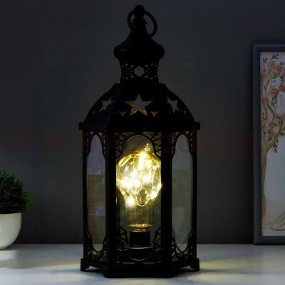 Ночник 16171/1BK LED от батареек 3хААА черный 18х16х41 см