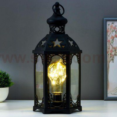 Ночник 16171/1BK LED от батареек 3хААА черный 18х16х41 см