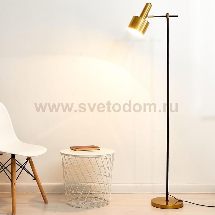 Торшер 19006/1 Е27 40Вт золото 25х35х156 см