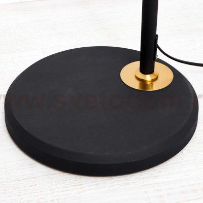 Торшер 19007/1 Е27 40Вт черный-золото 28х40х160 см