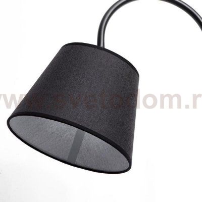 Торшер с зарядкой для телефона 19008/1BK Е27 40Вт USB черный 29х39х158 см