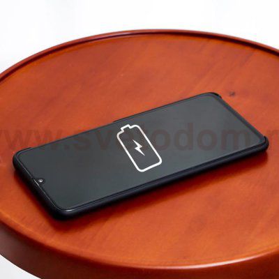 Торшер с зарядкой для телефона 19008/1BK Е27 40Вт USB черный 29х39х158 см