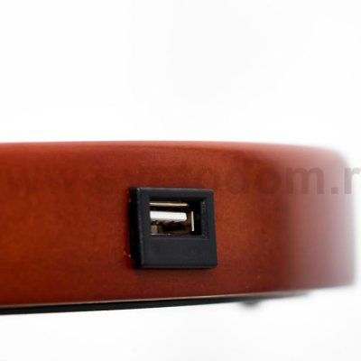 Торшер с зарядкой для телефона 19008/1BK Е27 40Вт USB черный 29х39х158 см