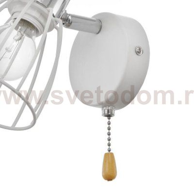 Бра с переключателем 59380/1 E14 40Вт белый-хром 13х8х13 см