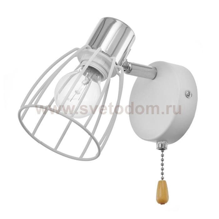Бра с переключателем 59380/1 E14 40Вт белый-хром 13х8х13 см