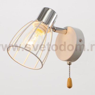 Бра с переключателем 59380/1 E14 40Вт белый-хром 13х8х13 см