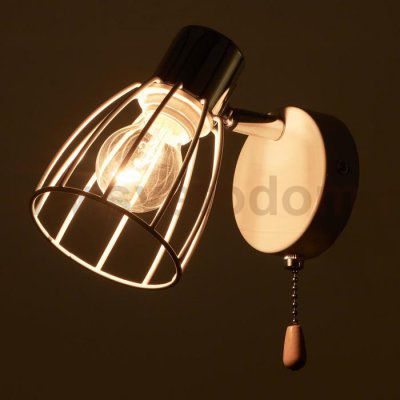 Бра с переключателем 59380/1 E14 40Вт белый-хром 13х8х13 см