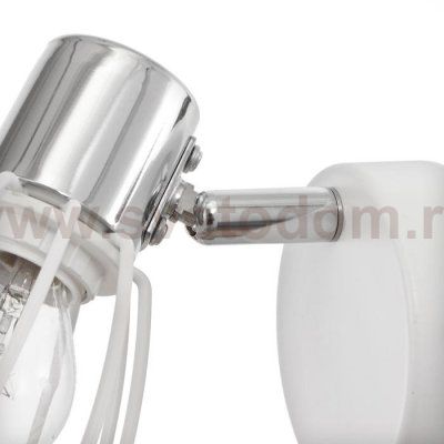 Бра с проводом 59381/1 E14 40Вт белый-хром 13х8х13 см