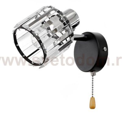 Бра с переключателем 59386/1 E14 40Вт черный-хром 19х11х12 см