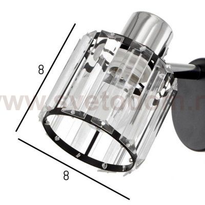 Бра с переключателем 59386/1 E14 40Вт черный-хром 19х11х12 см