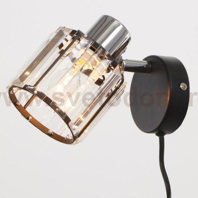 Бра с проводом 59387/1 E14 40Вт черный-хром 19х11х12 см
