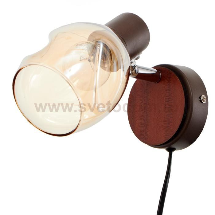 Бра с проводом59389/1 E14 40Вт кофе-хром 15х12х16 см