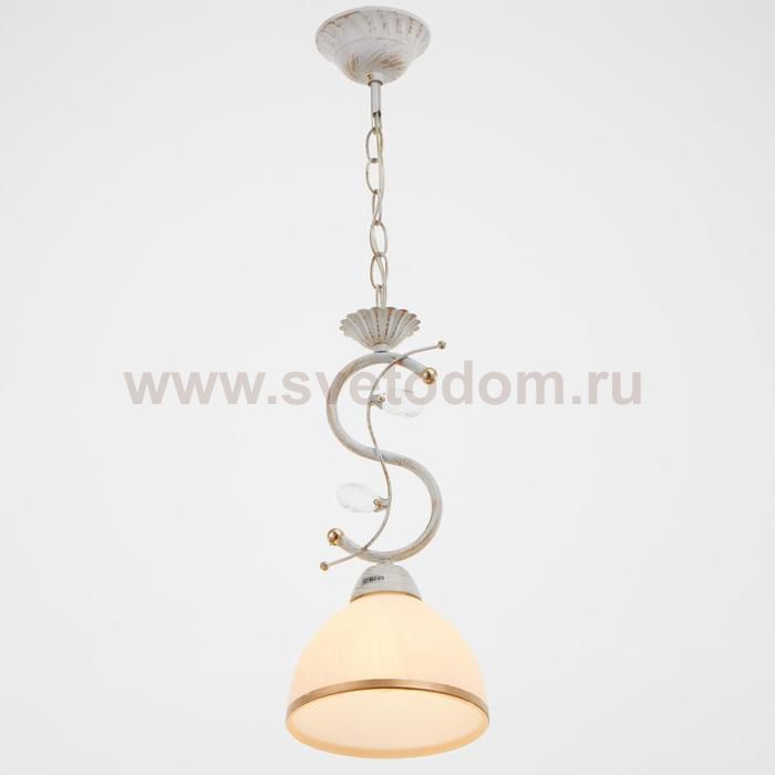 Светильник 59301/1 E27 40Вт белый с золотой патиной 15,5х15,5х32 см