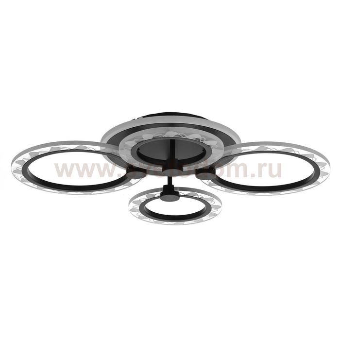 Люстра с ПДУ 10020/4BK LED 81Вт 3000-6000К диммер черный 62х49х10 см