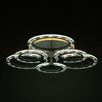 Люстра с ПДУ 10021/6WT LED 110Вт 3000-6000К диммер белый 62х62х12 см