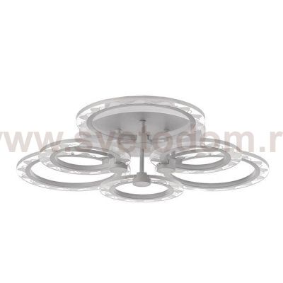 Люстра с ПДУ 10021/6WT LED 110Вт 3000-6000К диммер белый 62х62х12 см