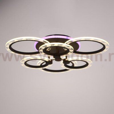 Люстра с ПДУ 10021/6CF LED 110Вт 3000-6000К диммер кофе 62х62х12 см