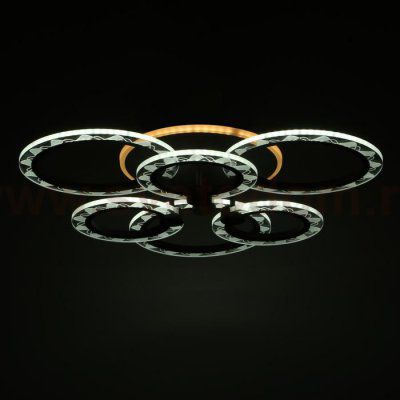 Люстра с ПДУ 10021/6CF LED 110Вт 3000-6000К диммер кофе 62х62х12 см