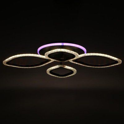 Люстра с ПДУ 10022/4BK LED 85Вт 3000-6000К диммер черный 67х53х10 см