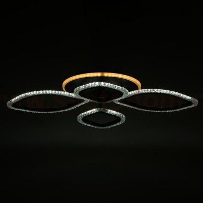 Люстра с ПДУ 10022/4BK LED 85Вт 3000-6000К диммер черный 67х53х10 см