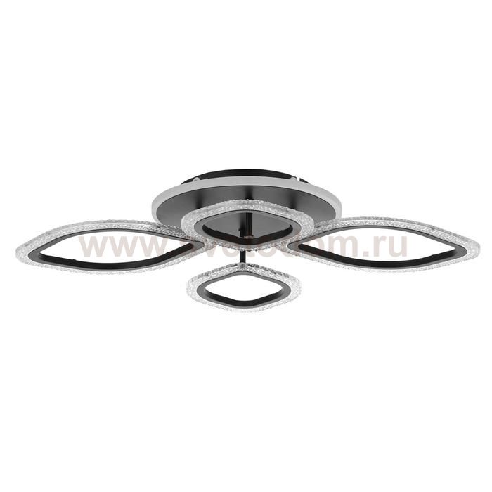 Люстра с ПДУ 10022/4BK LED 85Вт 3000-6000К диммер черный 67х53х10 см