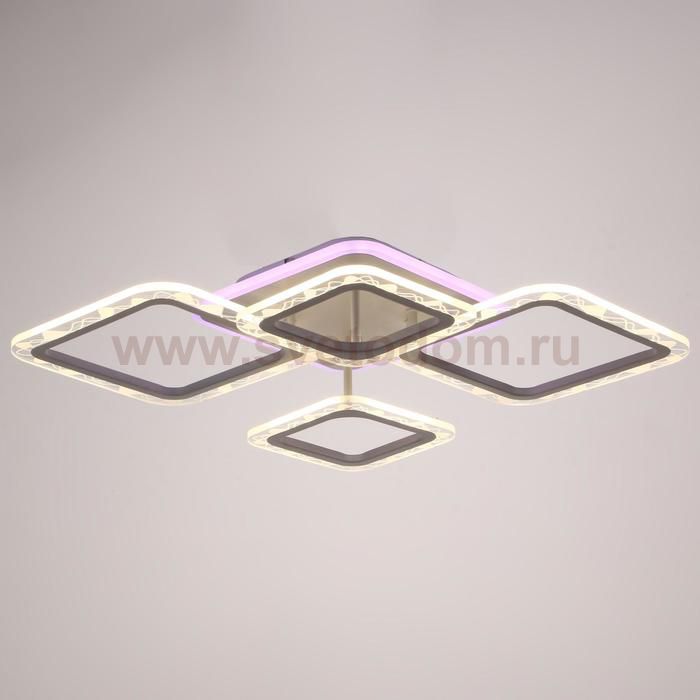 Люстра с ПДУ 10026/4WT LED 92Вт 3000-6000К диммер белый 78х52х9 см