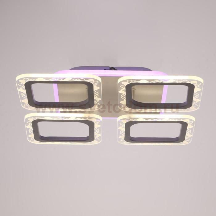 Люстра с ПДУ 10027/4WT LED 79Вт 3000-6000К диммер белый 41х41х7 см