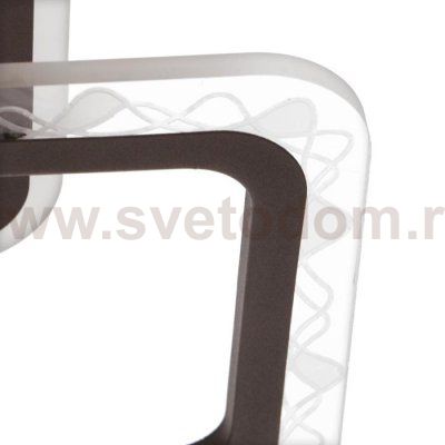 Люстра с ПДУ 10027/4CF LED 79Вт 3000-6000К диммер кофе 41х41х7 см