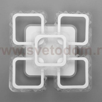 Люстра с ПДУ 10028/5WT LED 94Вт 3000-6000К диммер белый 41х41х9 см